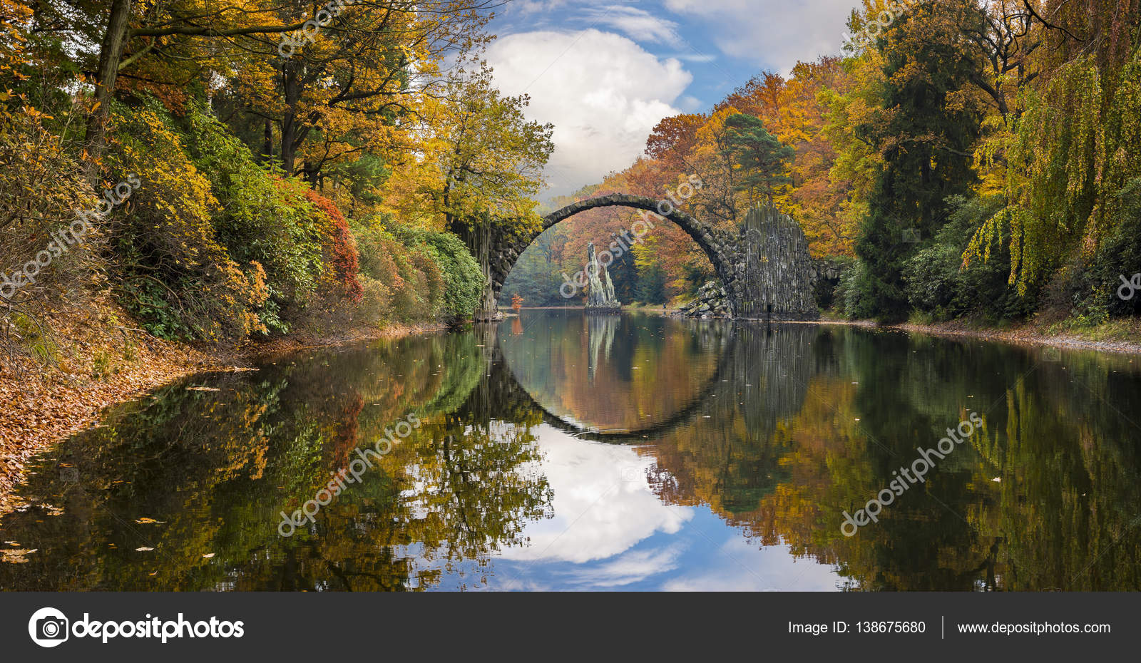 Arched Devil's Bridge Kromlau Germany