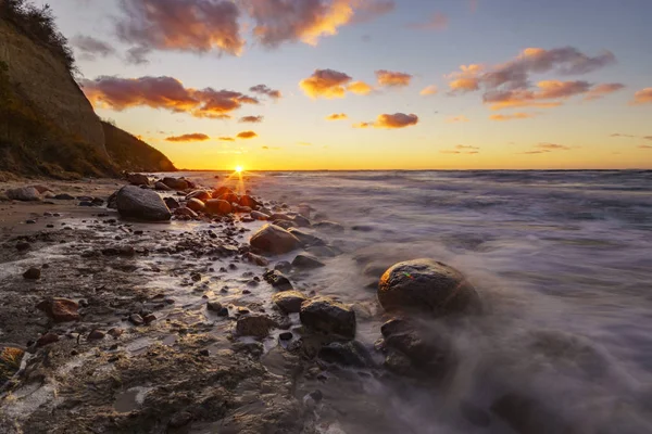 Paisagem do mar, noite tempestuosa à beira-mar — Fotografia de Stock