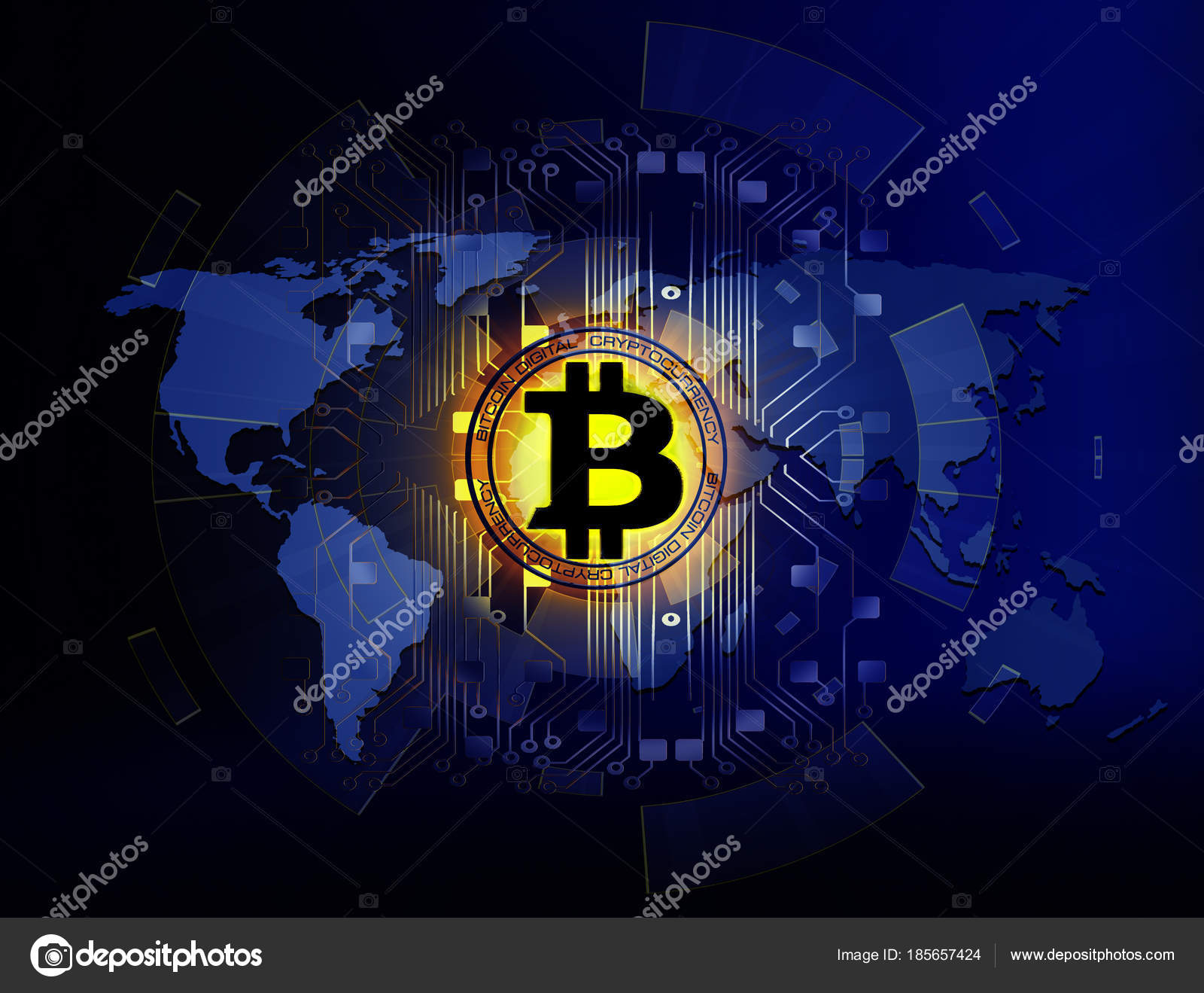 Circ Bitcoin 금 돈 미래 네트워크 비즈니스 컨셉 — 스톡 에디토리얼 사진 © MikeMareen #185657424