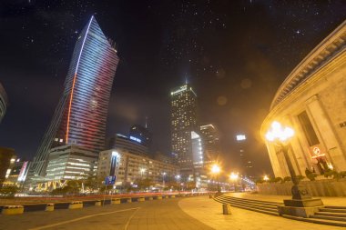 Varşova, Polonya-Aralık 2016: P Merkezi gökdelenler