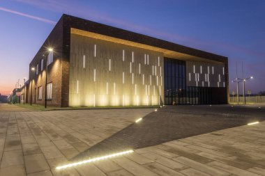 Szczecin, Polonya-Kasım 2019: Yeni inşa edilen belediye kültürü 