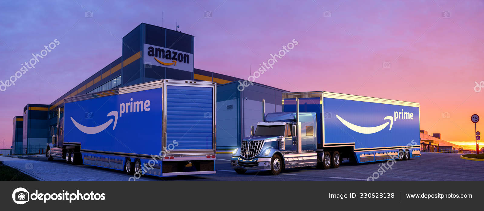 Trucks With A Semi Trailer With The Amazon Prime Logo At The Am Stock Editorial Photo C Mikemareen Trucks With A Semi Trailer With The Amazon Prime Logo At The Am Stock Editorial Photo C Mikemareen