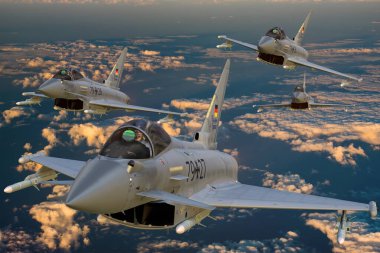 Eurofighter Typhoon Alman Hava Kuvvetleri savaş düzeninde