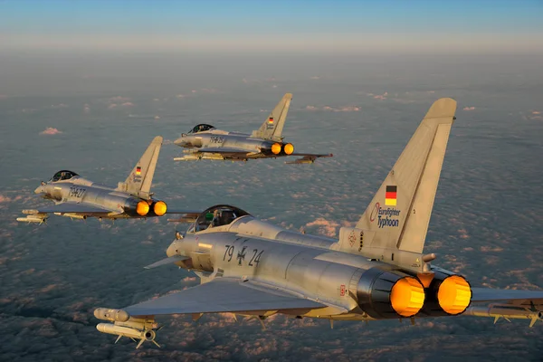 Eurofighter Typhoon Alman Hava Kuvvetleri savaş düzeninde