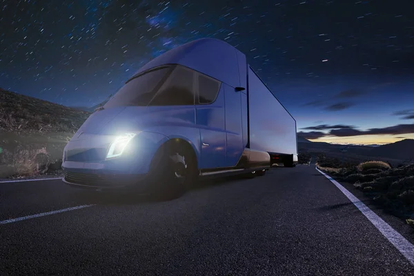Tesla Semi Truck: Elektrische vrachtwagen — Stockfoto