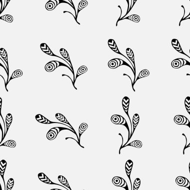 Soyut doodle süslü tasarlamak ile sorunsuz arka plan 