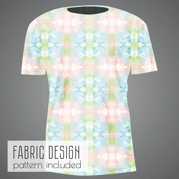 Camiseta de diseño de tela hecha de patrón fractal abstracto, patrón Gráficos vectoriales