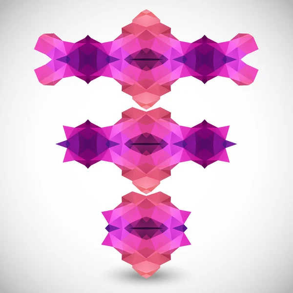 Ilustración colorida abstracta hecha de patrón de triángulo — Vector de stock