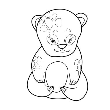 Karikatür şirin bebek ayı ile boyama kitabı