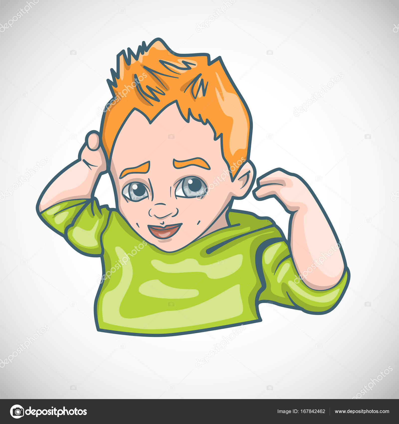 Boy With Orange Hair Cartoon Cartoon Of Cute Little Boy With