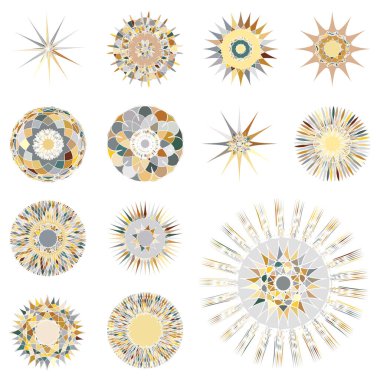 Geometrik süsler. Vektör illüstrasyonu