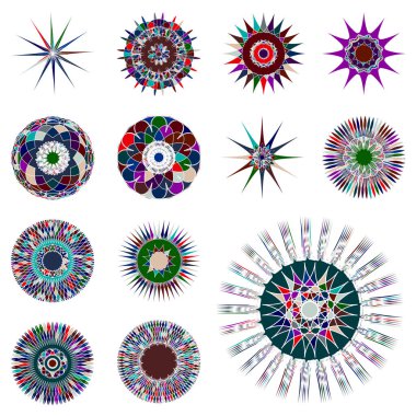 Geometrik süsler. Vektör illüstrasyonu