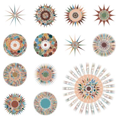 Geometrik süsler. Vektör illüstrasyonu