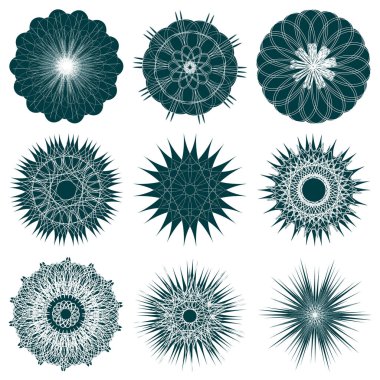 Geometrik süsler. Vektör illüstrasyonu