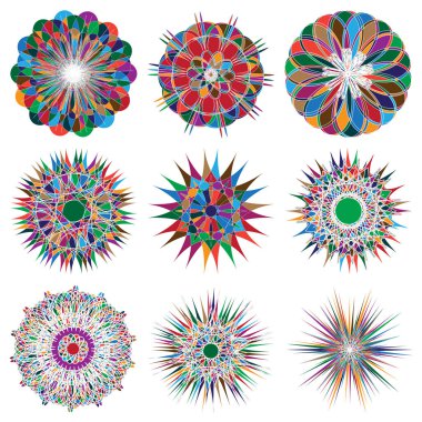 Geometrik süsler. Vektör illüstrasyonu