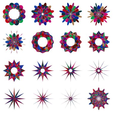 Geometrik süsler. Vektör illüstrasyonu
