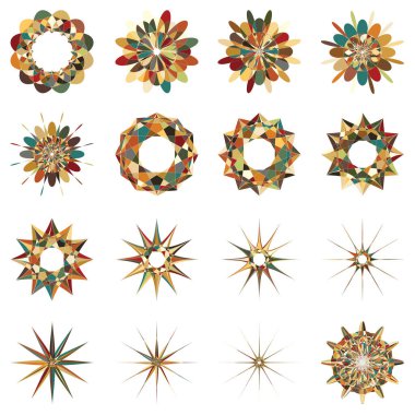 Geometrik süsler. Vektör illüstrasyonu