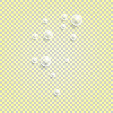 Şeffaf baloncuklu arka plan. Vektör illüstrasyonu