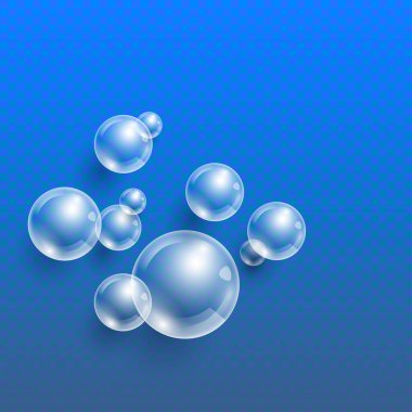 Şeffaf baloncuklu arka plan. Vektör illüstrasyonu