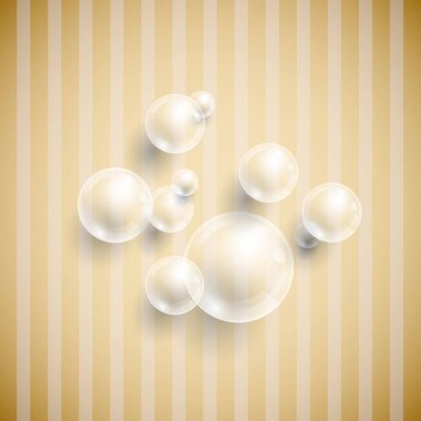 Şeffaf baloncuklu arka plan. Vektör illüstrasyonu