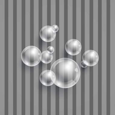Şeffaf baloncuklu arka plan. Vektör illüstrasyonu