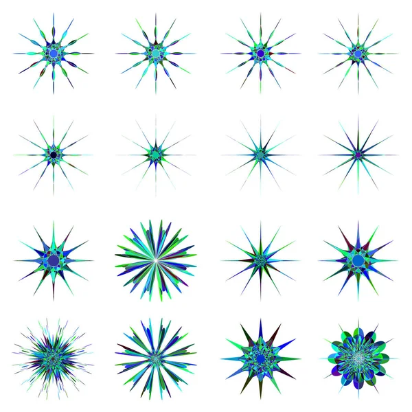 Set Geometric Ornaments Vector Illustration — Stock Vector