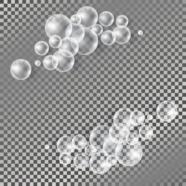 Fond Avec Bulles Transparentes Illustration Vectorielle — Image vectorielle