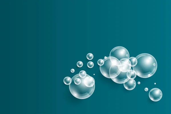 Fond Avec Bulles Transparentes Illustration Vectorielle — Image vectorielle