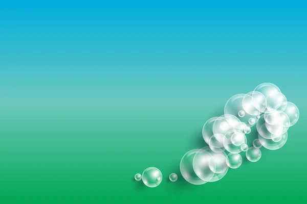 Фон Прозрачными Пузырями Векторная Иллюстрация — стоковый вектор