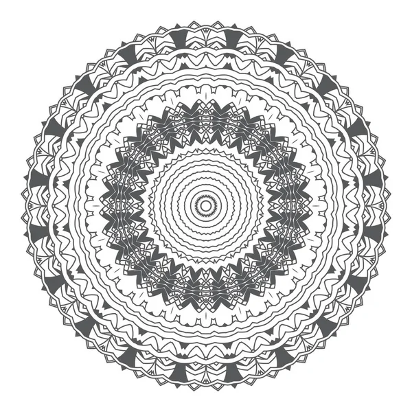 Круглый Цветочный Орнамент Белом Фоне Векторная Иллюстрация — стоковый вектор