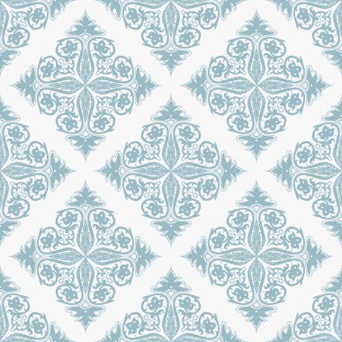 Arka planda kusursuz bir süs. Arka planda çiçek süsü var. Duvar kağıdı deseni. Tekstil deseni