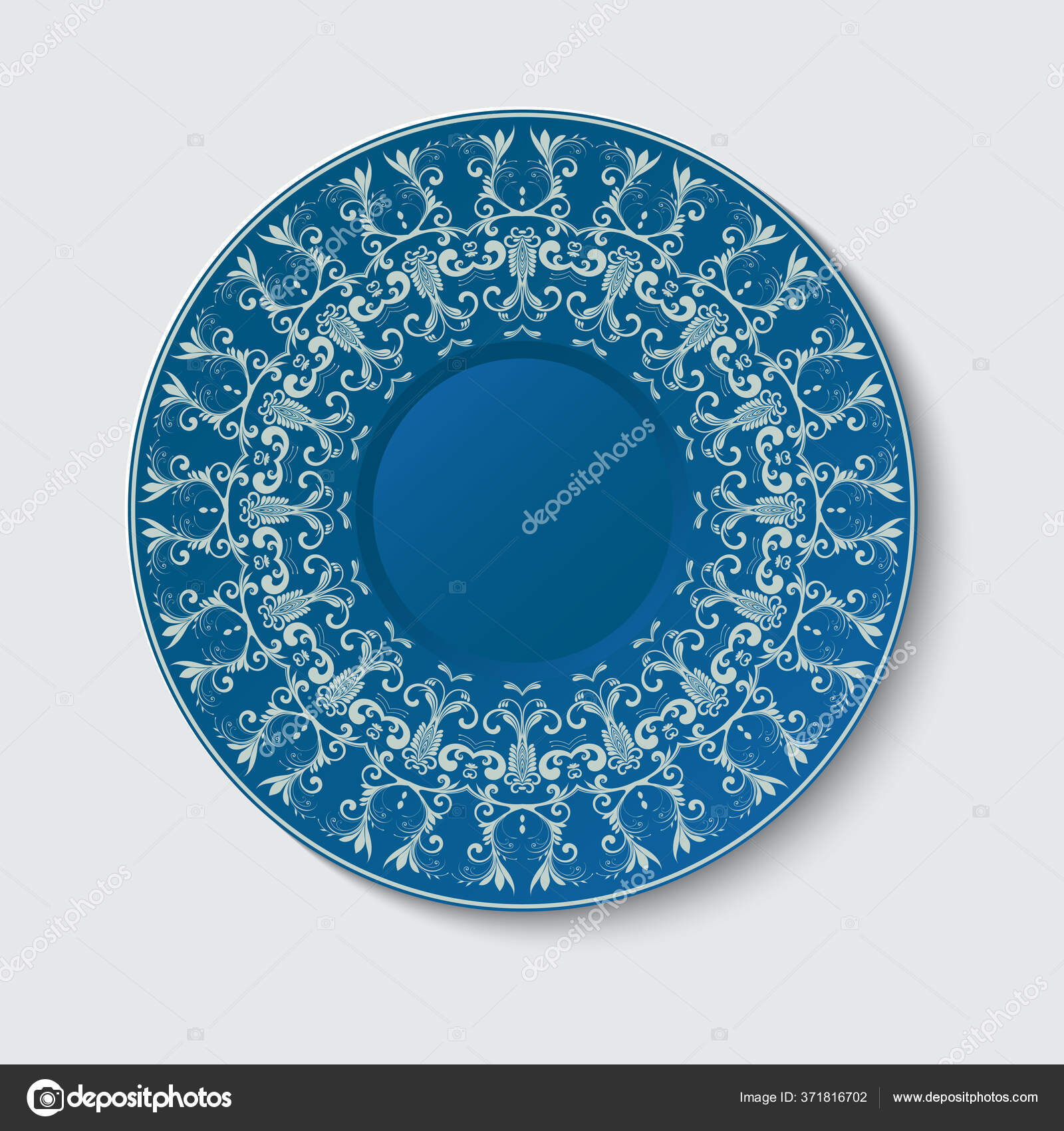 Plate Ornament Abstract Style Classic Plate Ornament Great Design Any ...