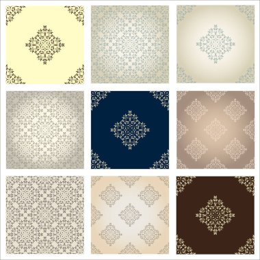 Süslü, kusursuz bir arka plan. Hazır ol. Duvar kağıdı deseni