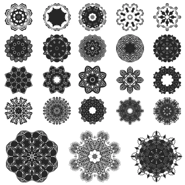 Ornamenti Rotondi Pronti Illustrazione Vettoriale — Vettoriale Stock