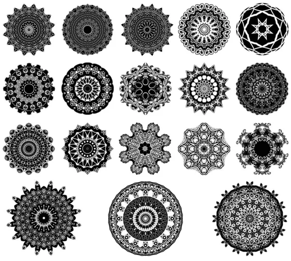 Yuvarlak süsler. Hazır ol. Vektör illüstrasyonu