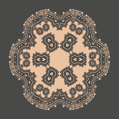 Arka planda kahverengi süs. Vektör illüstrasyonu