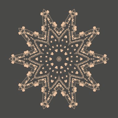 Arka planda kahverengi süs. Vektör illüstrasyonu