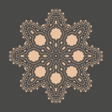 Arka planda kahverengi süs. Vektör illüstrasyonu