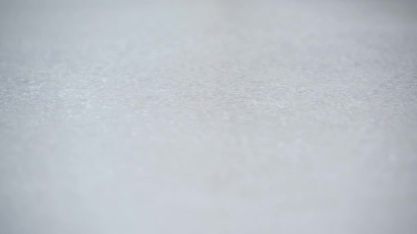 Indoor Curling Ice Sheet Pebbles — Stock Video