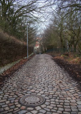 Paved path in Prague