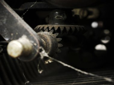 Eski bir daktilonun ayrıntıları