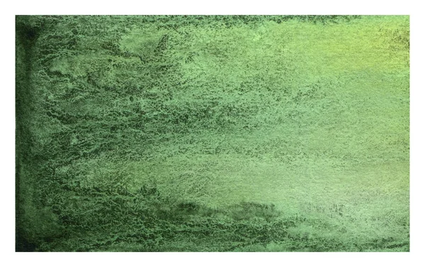 Zelená Akvarel Abstraktní Pozadí Špinavá Struktura Kalu Tmavý Vodorovný Prapor — Stock fotografie