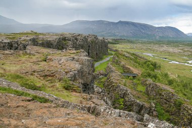 Thingvellir Milli Parkı 'nda tektonik plakalar