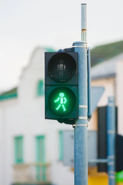 pedestrian traffic light red or green. Light of pedestrian crossing.