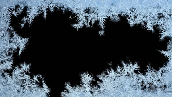 Замороженный Кадр Границы Центра Глазированные Узоры Стекле Рендеринг — стоковое фото
