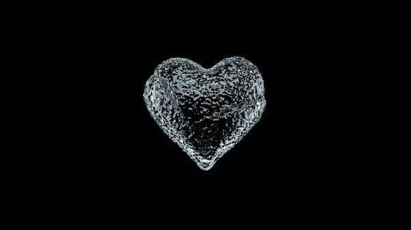 Heart Shape Made Out Water Rendering — Stock Photo, Image