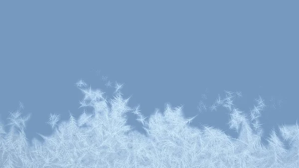 Frostet Ramme Fra Bottom Til Top Frostet Mønster Glasset Gjengivelse – stockfoto