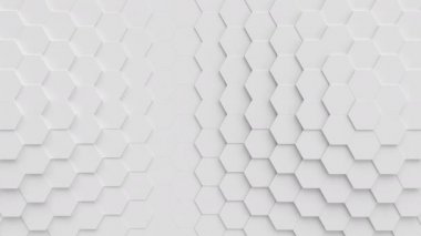 Soyut Hexagon ızgarası dikişsiz döngü animasyonu. 3B Hazırlama.