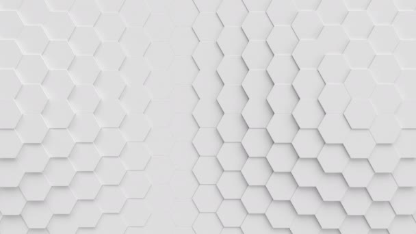 Abstract Hexagon Grid Seamless Loop Animation Rendering — Stock Video