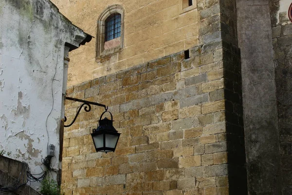 Farola Con Arquitectura Auténtica Construcción Auténtica Fotografía Calle —  Fotos de Stock